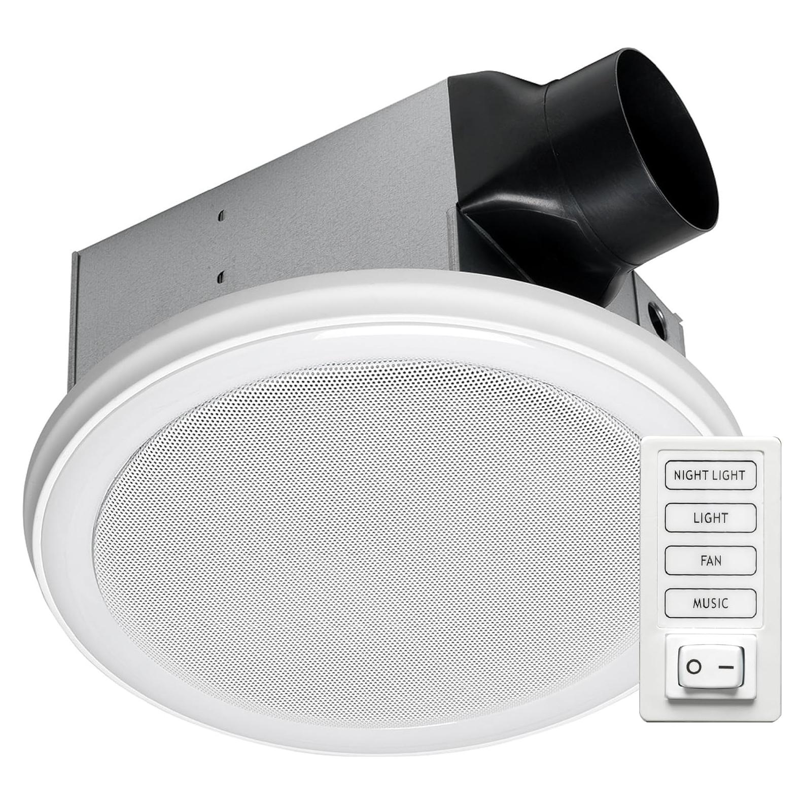 Ventilador de Baño Homewerks 7130-16-BT con Luz LED y Bluetooth