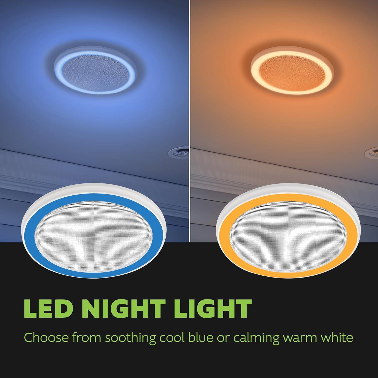 Ventilador de Baño Homewerks 7130-16-BT con Luz LED y Bluetooth