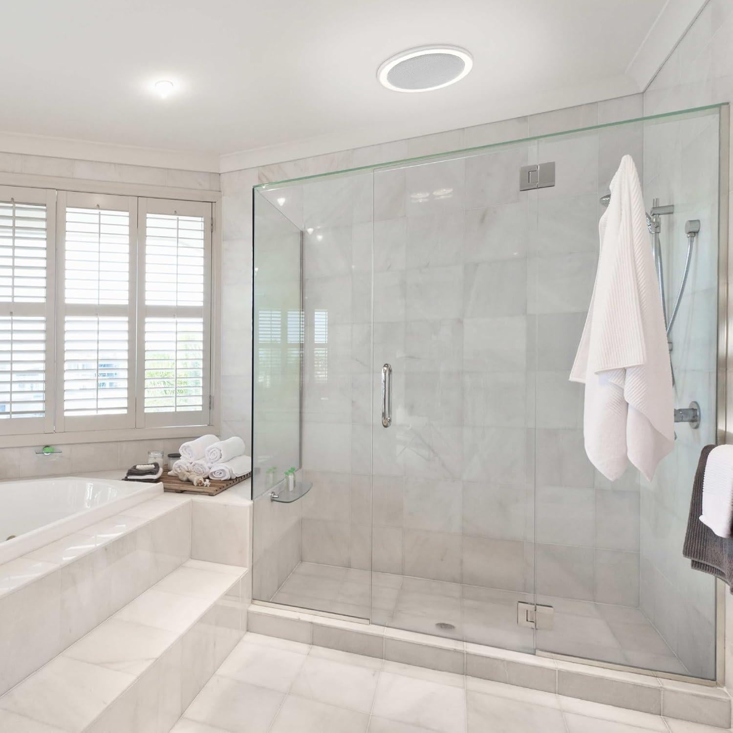 Ventilador de Baño Homewerks 7130-16-BT con Luz LED y Bluetooth