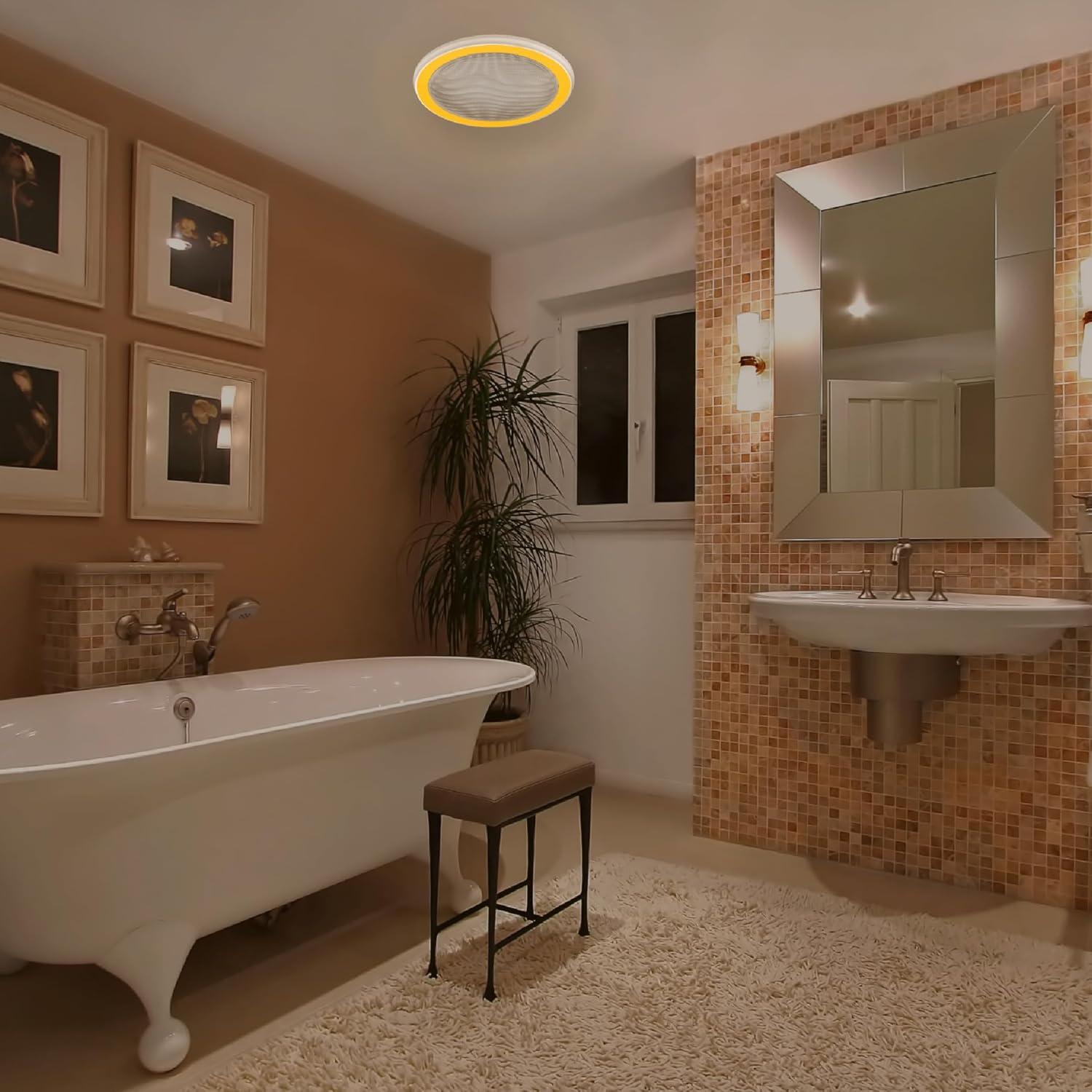 Ventilador de Baño Homewerks 7130-16-BT con Luz LED y Bluetooth