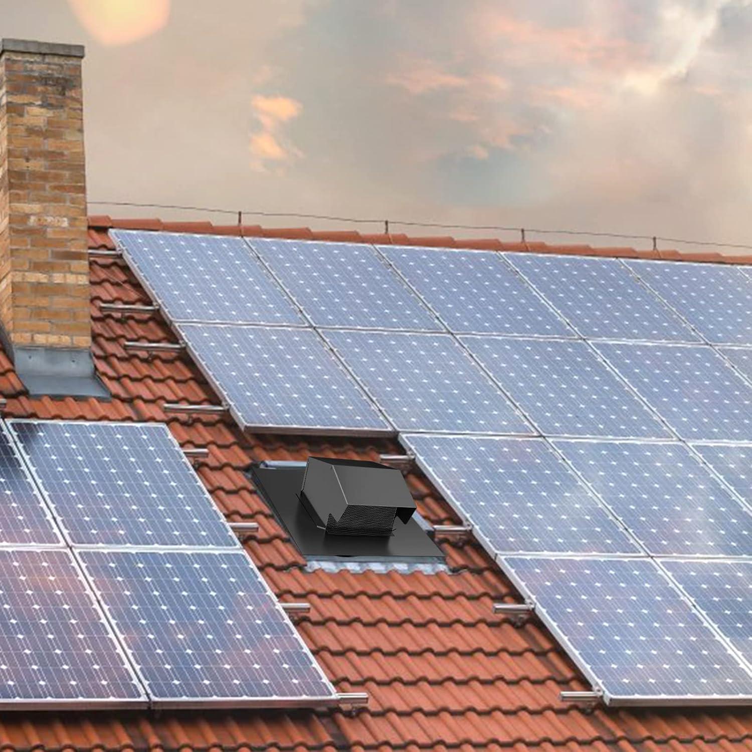 Tapa de Ventilación de Techo Hon&Guan 4" Acero Galvanizado Negro