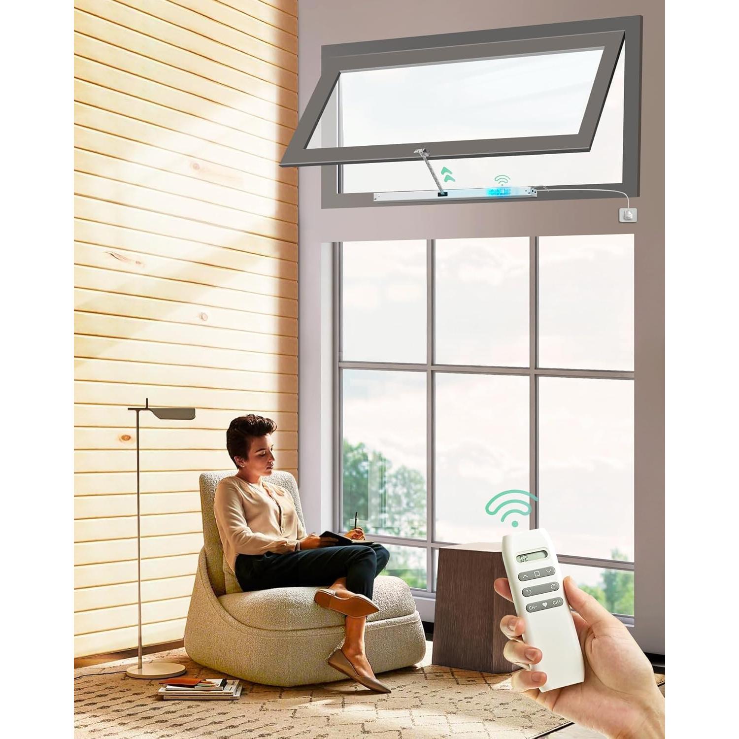 Abridor de Ventanas Automático Yoolax con Control WiFi y Voz