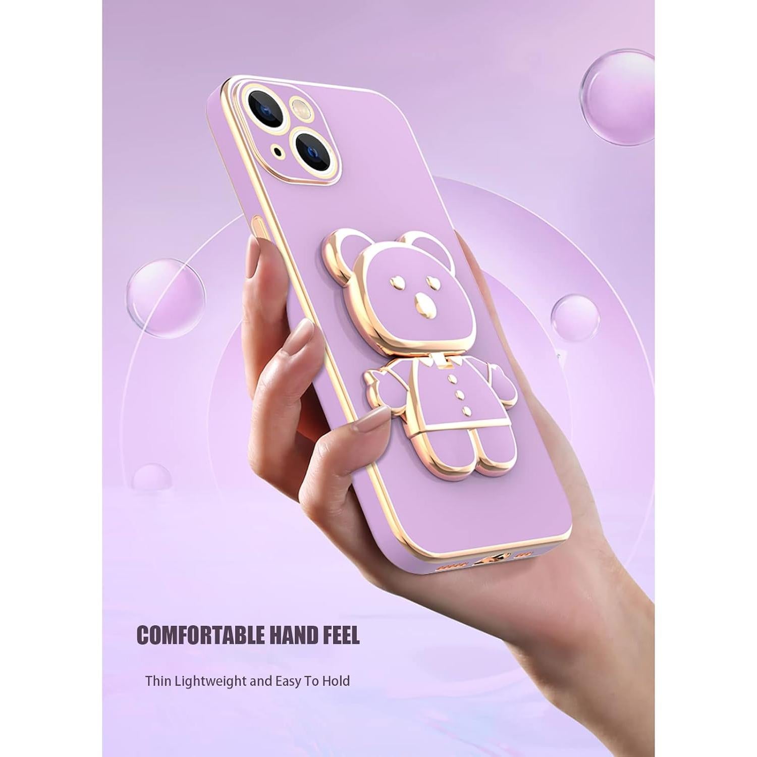 Funda Losin para iPhone 14 Pro Max con Soporte Espejo 3D Oso