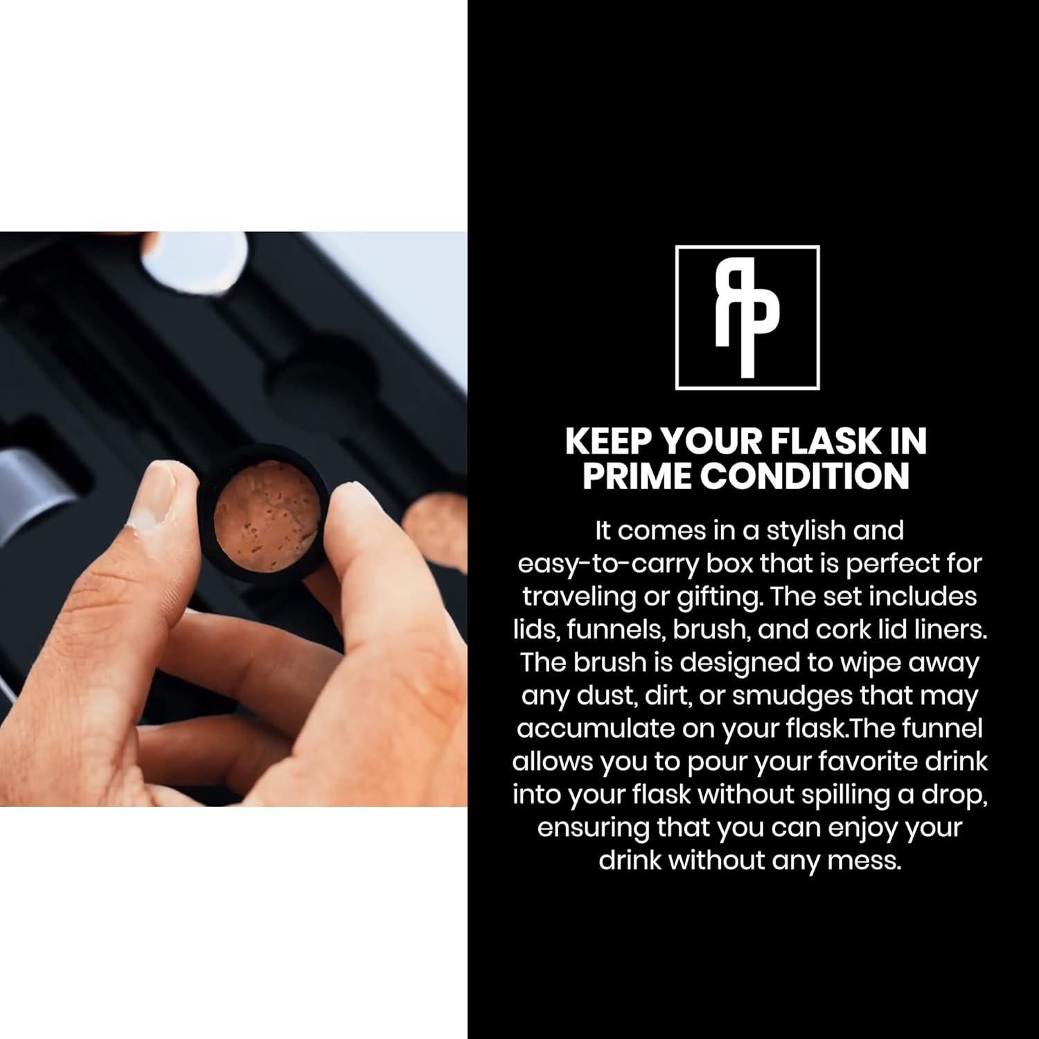 Kit de Accesorios para Frasco de Vidrio Ragproper 100ml