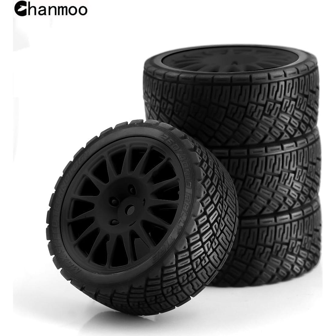 Neumáticos de Rally RC 1/10 Chanmoo 67mm 4 Pcs Hex 12mm
