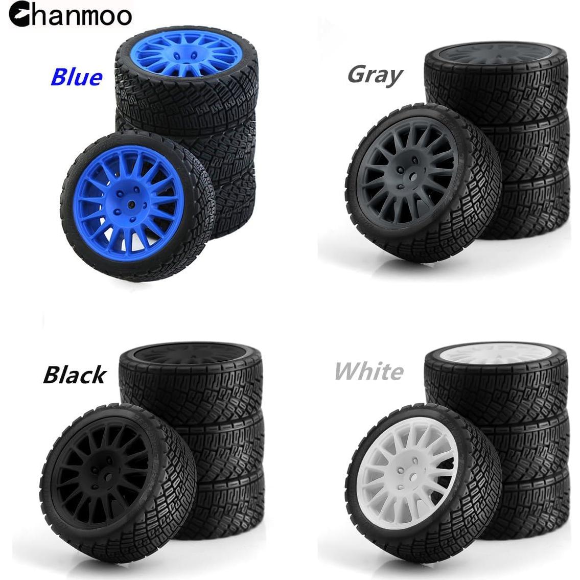 Neumáticos de Rally RC 1/10 Chanmoo 67mm 4 Pcs Hex 12mm