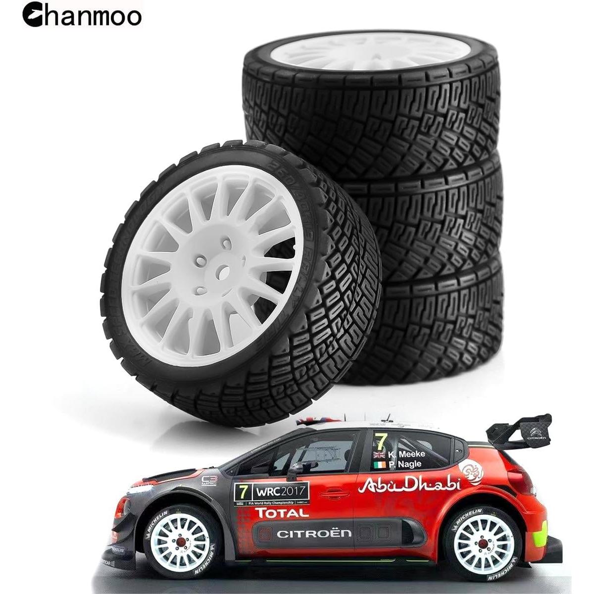 Neumáticos de Rally RC 1/10 Chanmoo 67mm 4 Pcs Hex 12mm