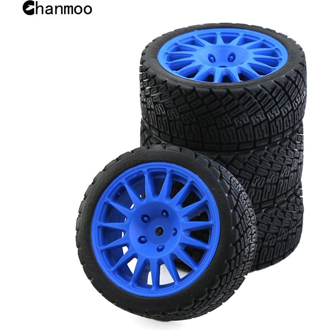 Neumáticos de Rally RC 1/10 Chanmoo 67mm 4 Pcs Hex 12mm