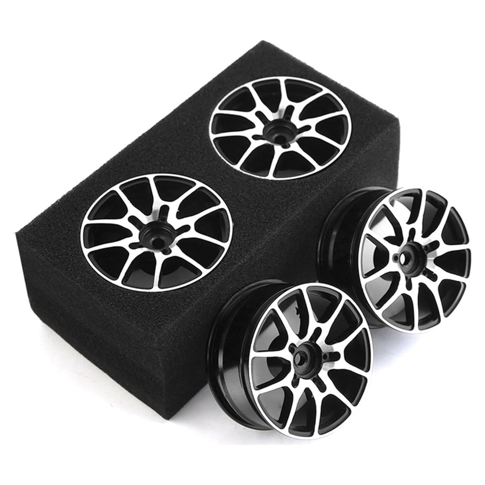 Ruedas de Drift RC 1/10 Chanjorlin 52mm Aluminio 4PCS Negro