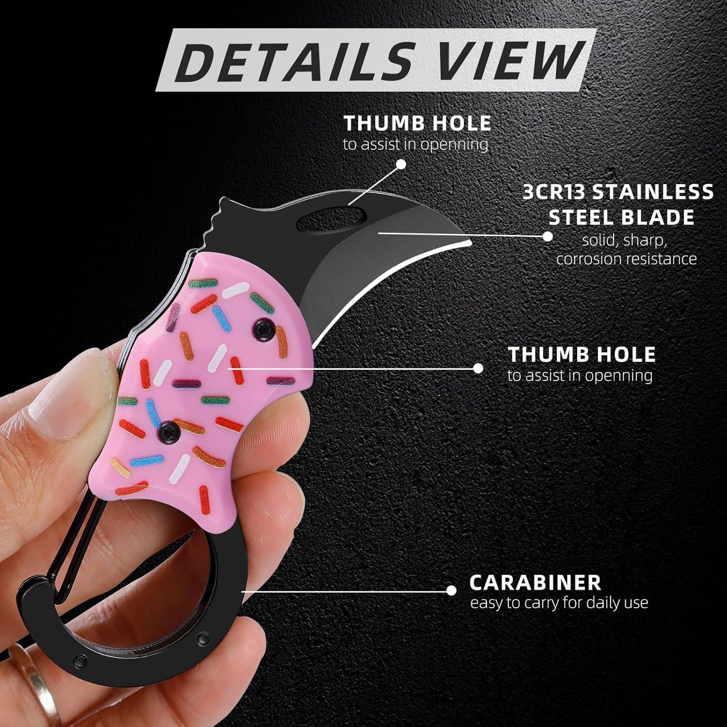 Cuchillo Plegable Táctico Gaizda 3.4cm Acero Inoxidable Donut