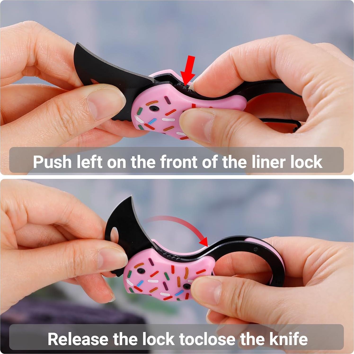 Cuchillo Plegable Táctico Gaizda 3.4cm Acero Inoxidable Donut