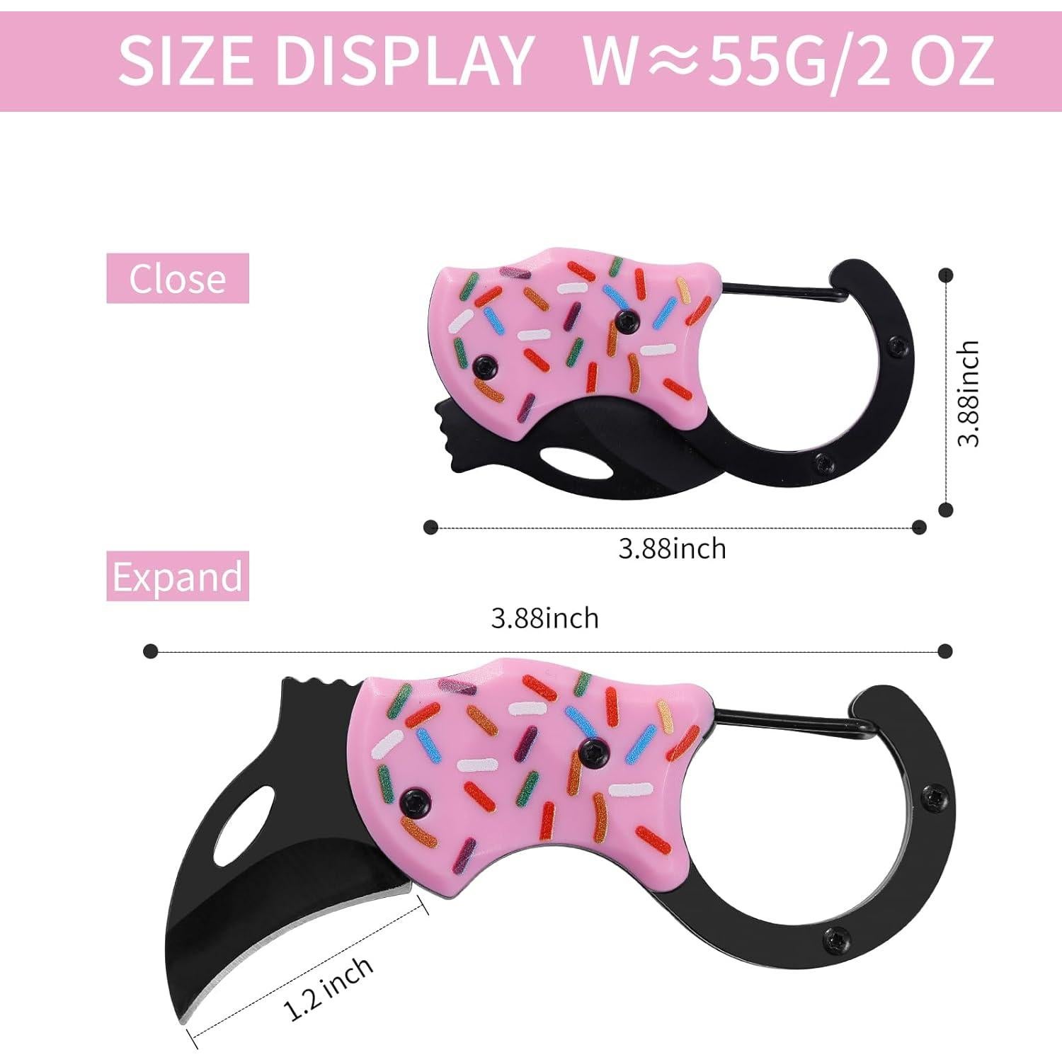 Cuchillo Plegable Táctico Gaizda 3.4cm Acero Inoxidable Donut