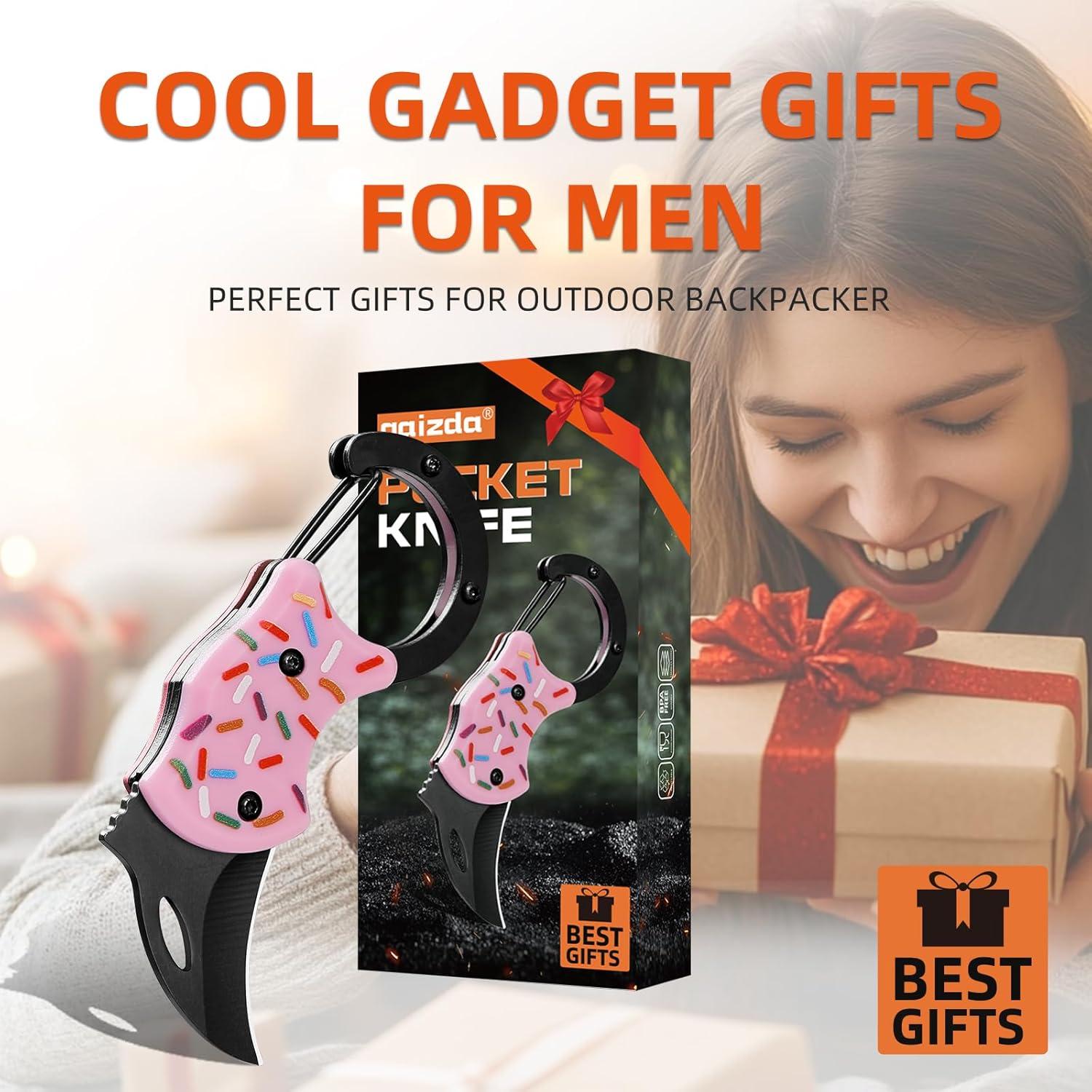 Cuchillo Plegable Táctico Gaizda 3.4cm Acero Inoxidable Donut