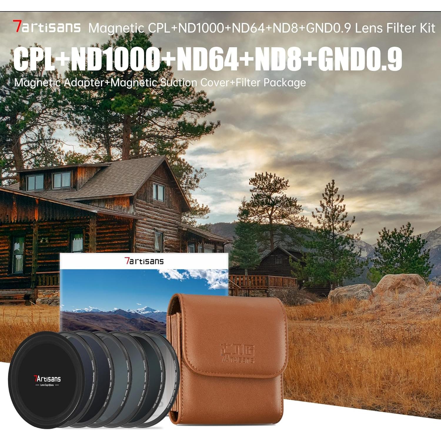 Set de Filtros Magnéticos 7artisans 5 en 1 67mm para Fotografía