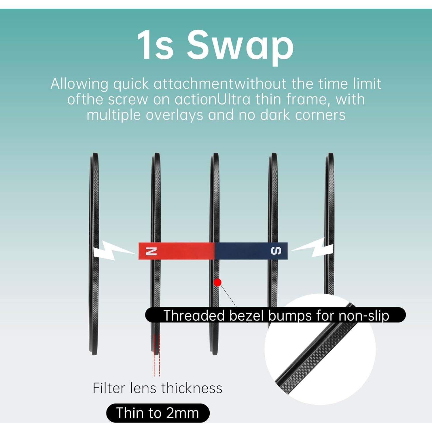 Set de Filtros Magnéticos 7artisans 5 en 1 67mm para Fotografía