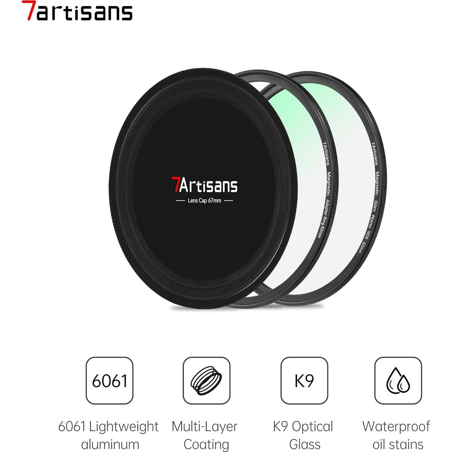 Set de Filtros Magnéticos 7artisans 5 en 1 67mm para Fotografía