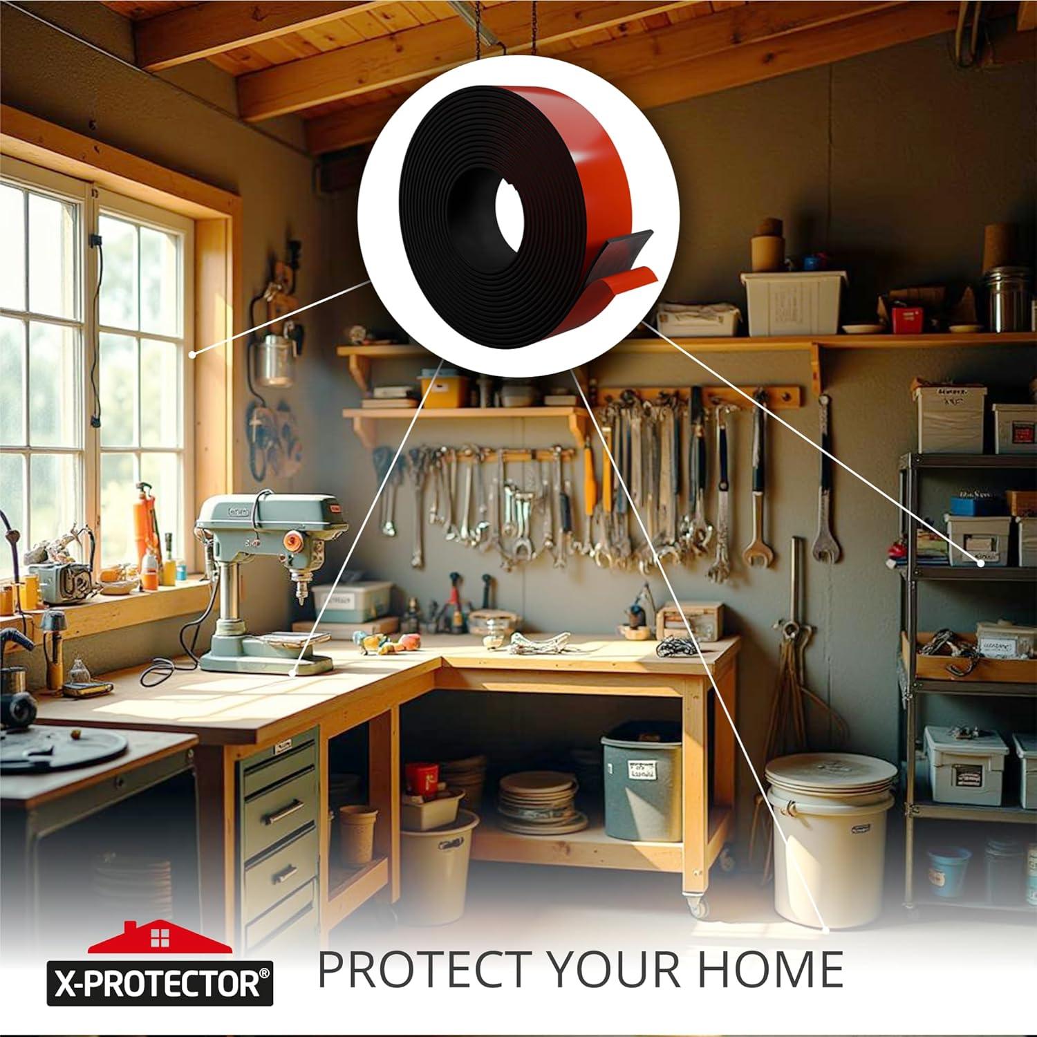 Tira de Sellado de Caucho X-Protector 3.05m Adhesiva Multiusos