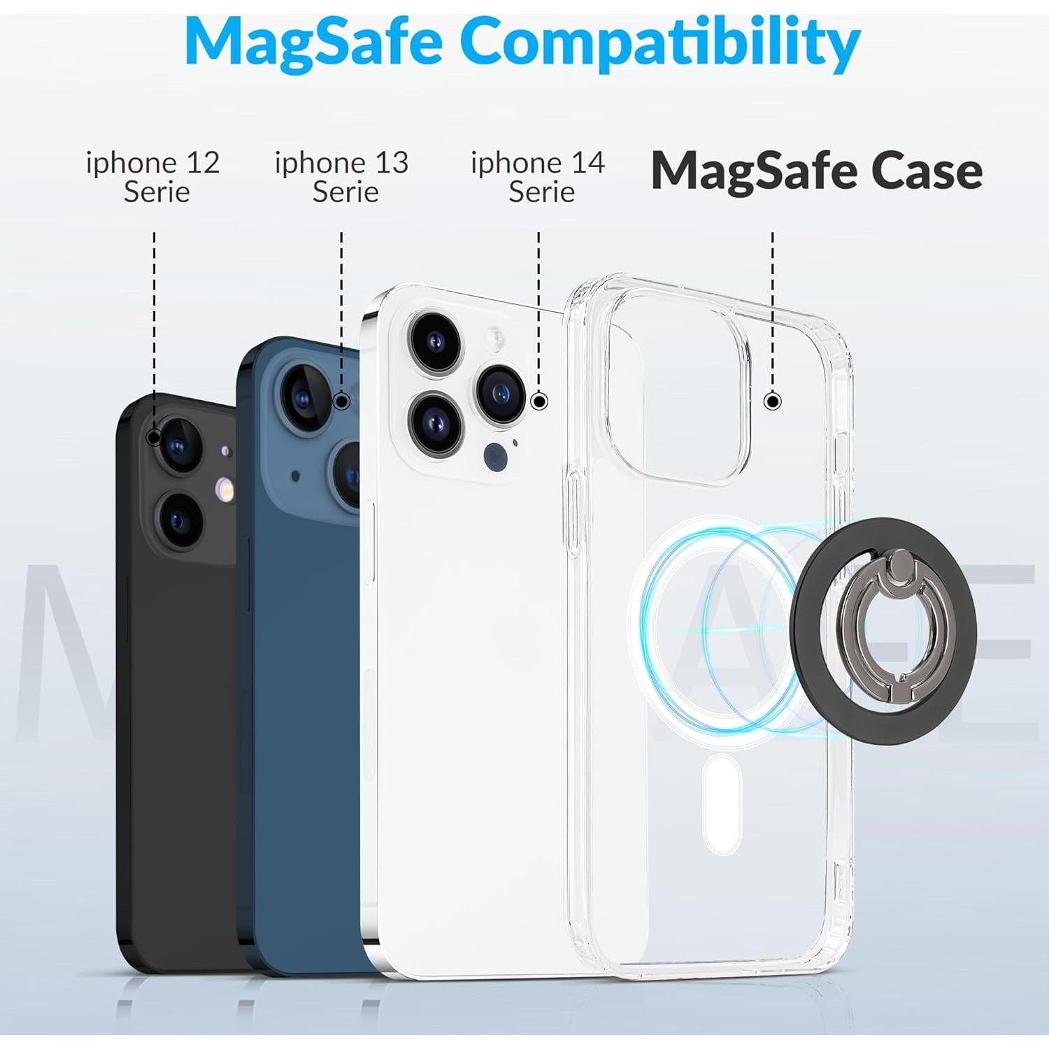 Soporte Magnético Metisinno para iPhone 15/14/13/12 Negro