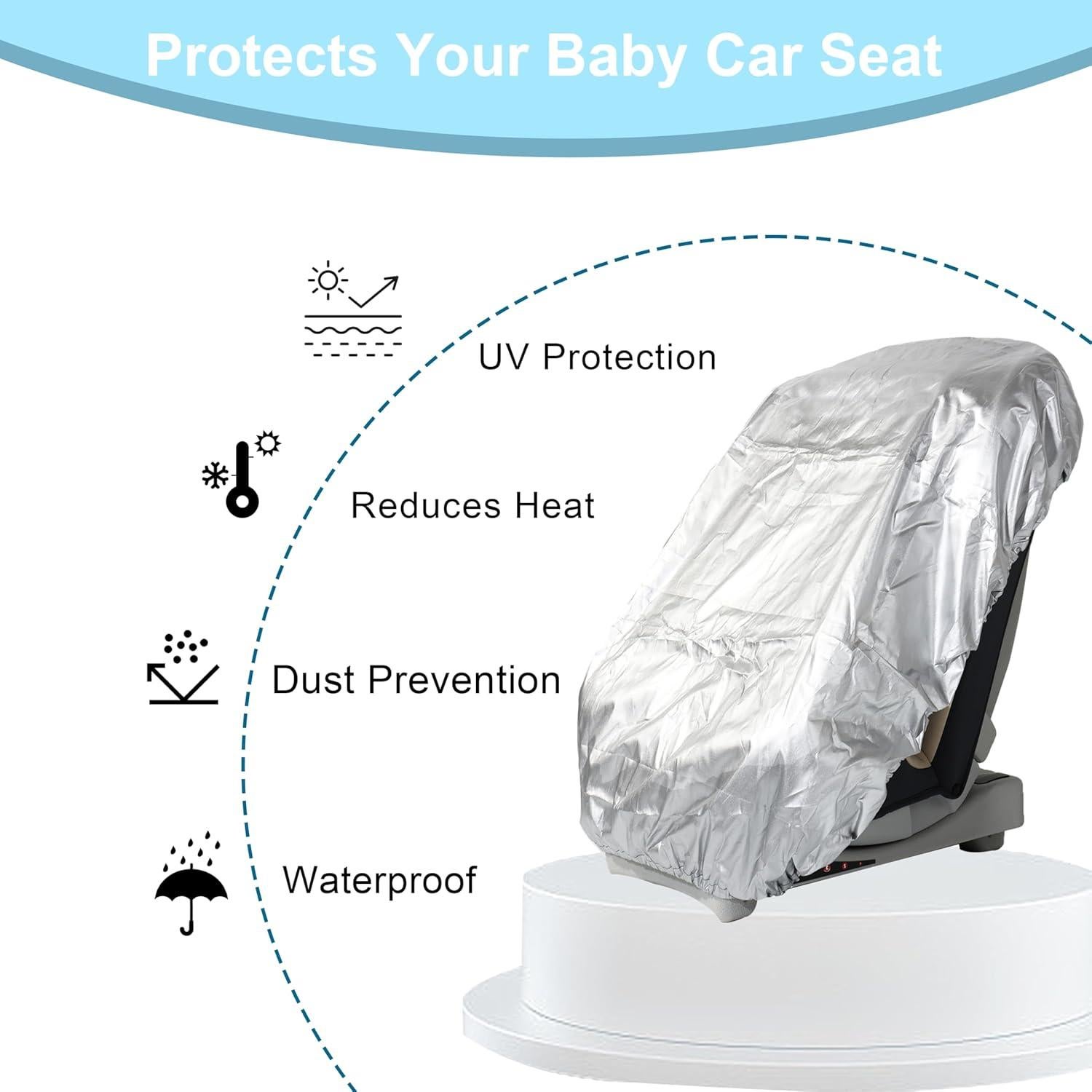 Cubierta de Sombra para Asiento de Auto Bebé Hirritale 3 Capas UV