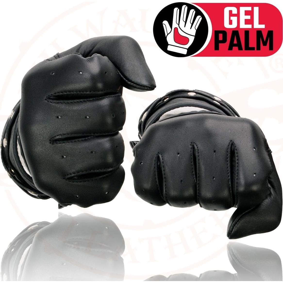 Guantes de Conducción de Cuero Milwaukee 2X Negro con Gel