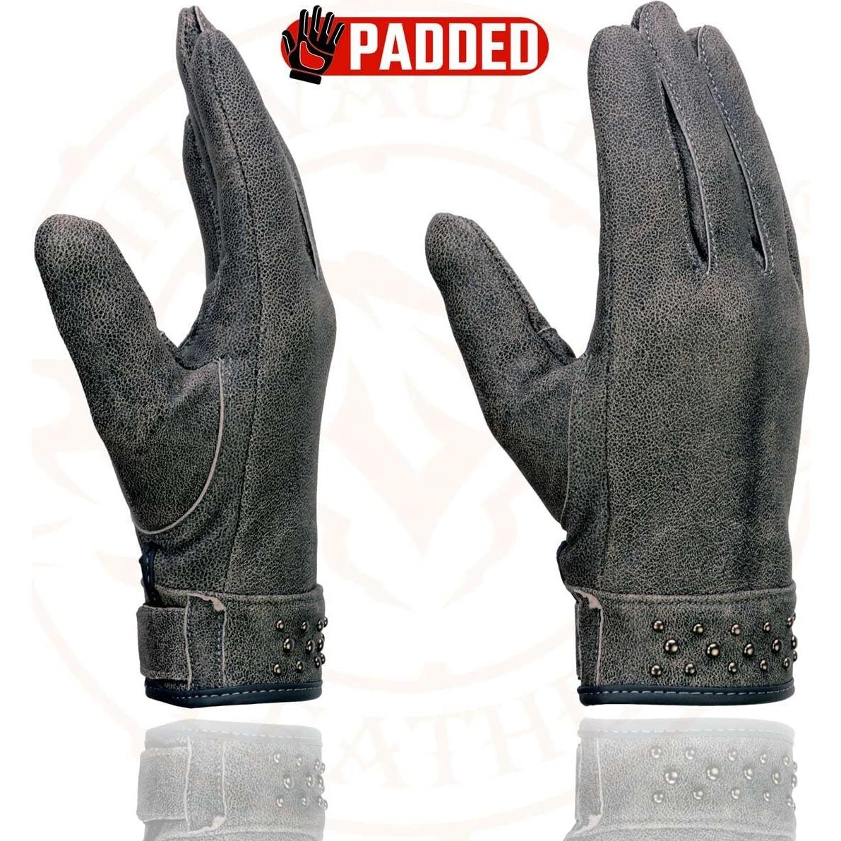 Guantes de Conducción Milwaukee Leather 3X Gris con Gel