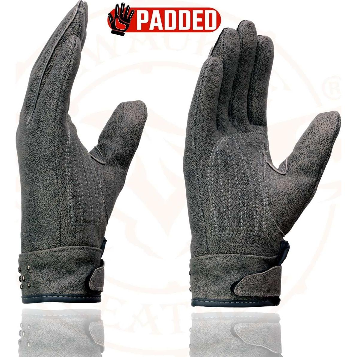 Guantes de Conducción Milwaukee Leather 3X Gris con Gel