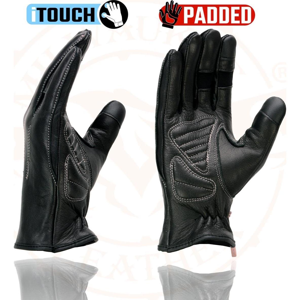 Guantes de Cuero para Mujeres Milwaukee Leather 3X Negro