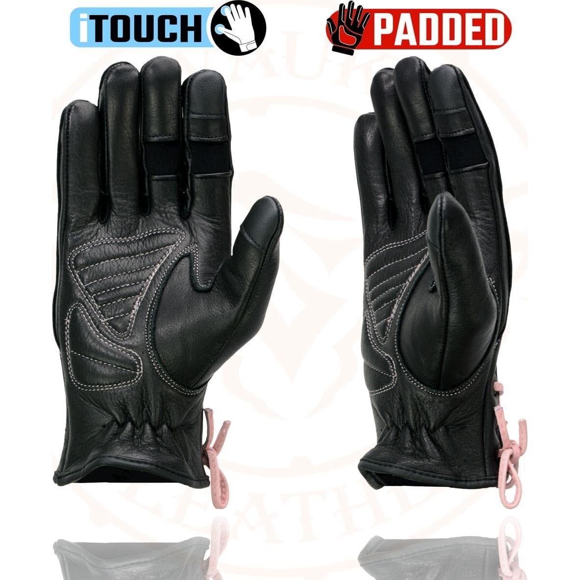 Guantes de Cuero para Mujeres Milwaukee Leather 3X Negro