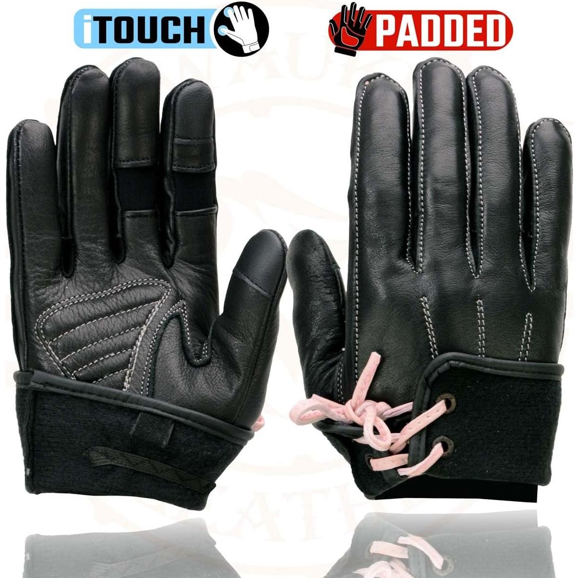 Guantes de Cuero para Mujeres Milwaukee Leather 3X Negro