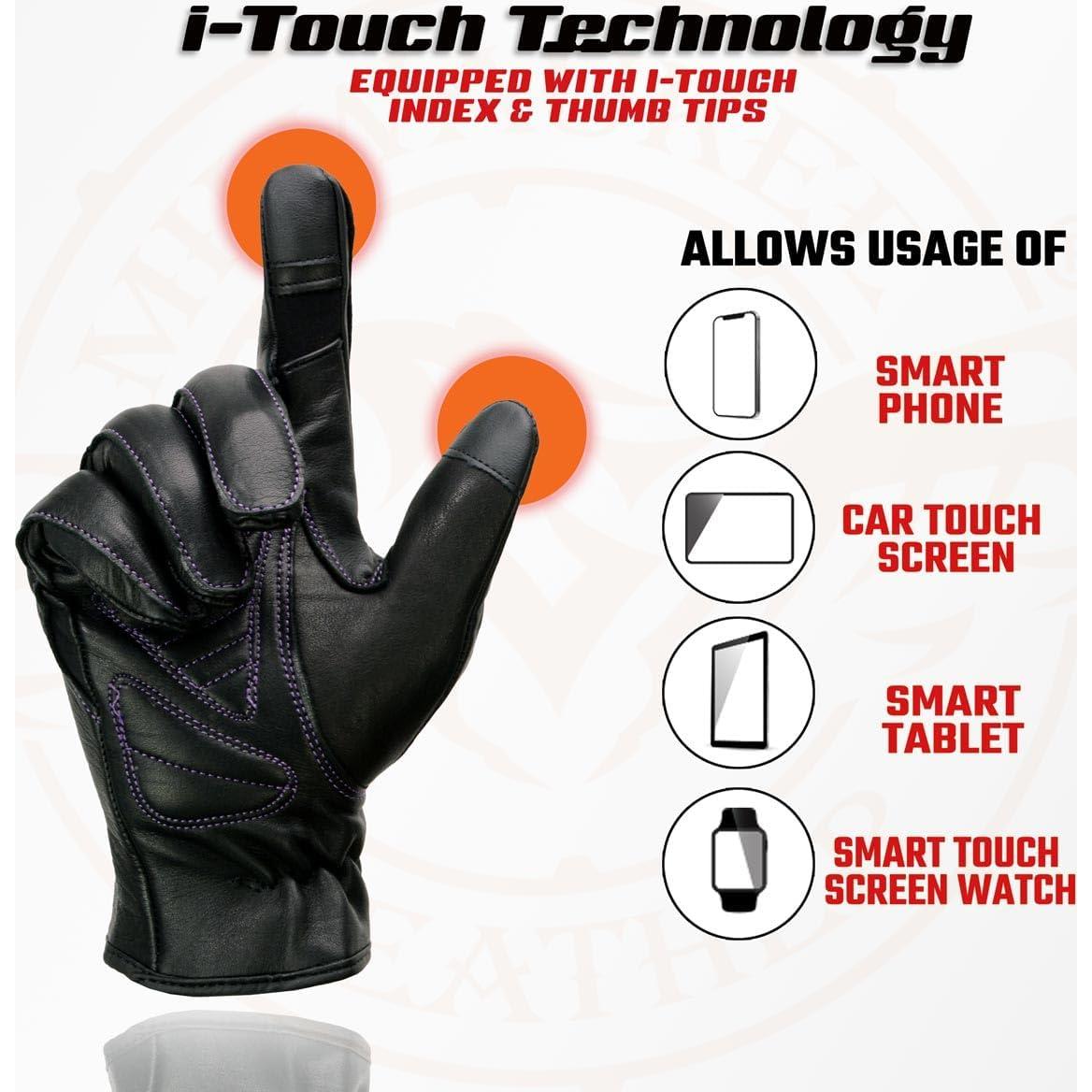 Guantes de Cuero para Mujeres Milwaukee Leather MG7771 - Pequeño