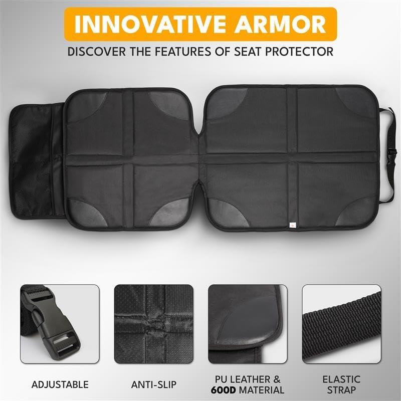 Protector de Asiento de Coche EcoNour 600D Impermeable Negro