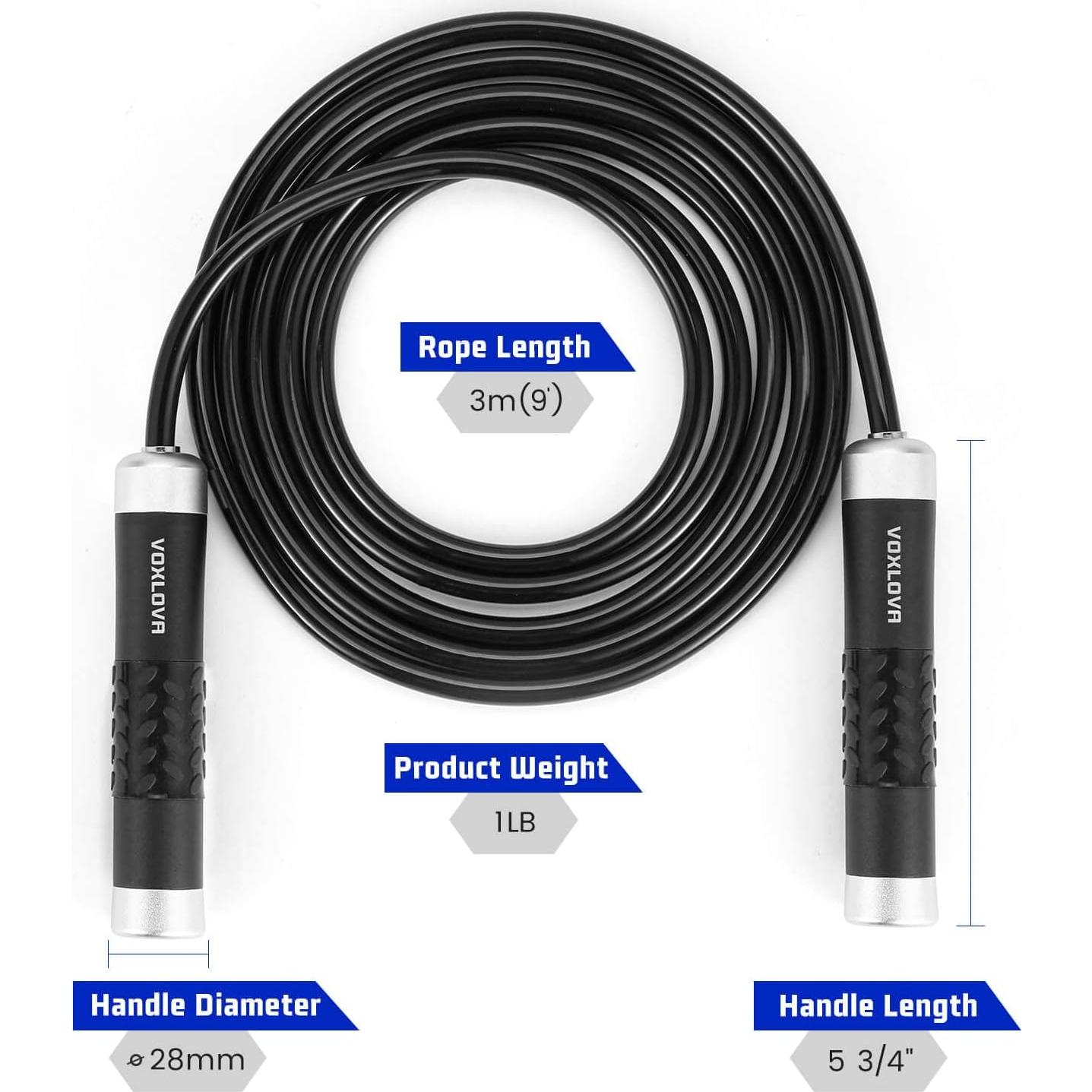 Cuerda de Salto con Peso VOXLOVA 1LB Ajustable 3m PVC