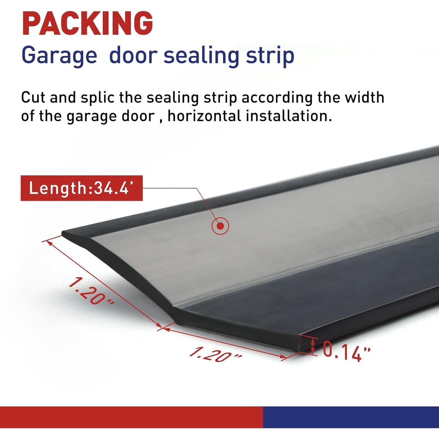 Sello de Puerta de Garaje FOSLUOC 10.5m Negro Universal