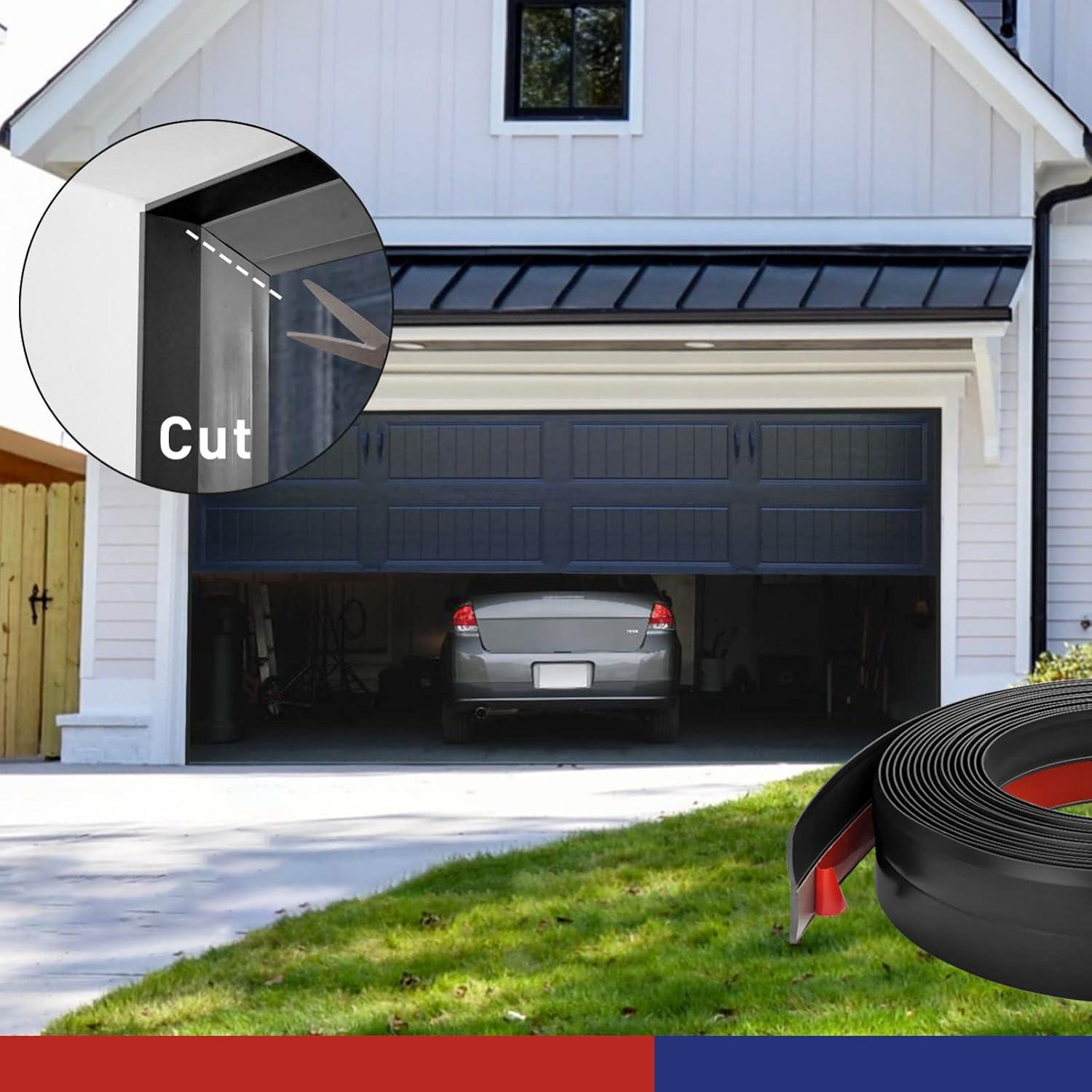 Sello de Puerta de Garaje FOSLUOC 10.5m Negro Universal