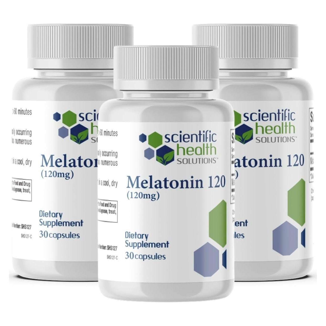 Melatonina 120mg Vegana en Cápsulas - Paquete de 3