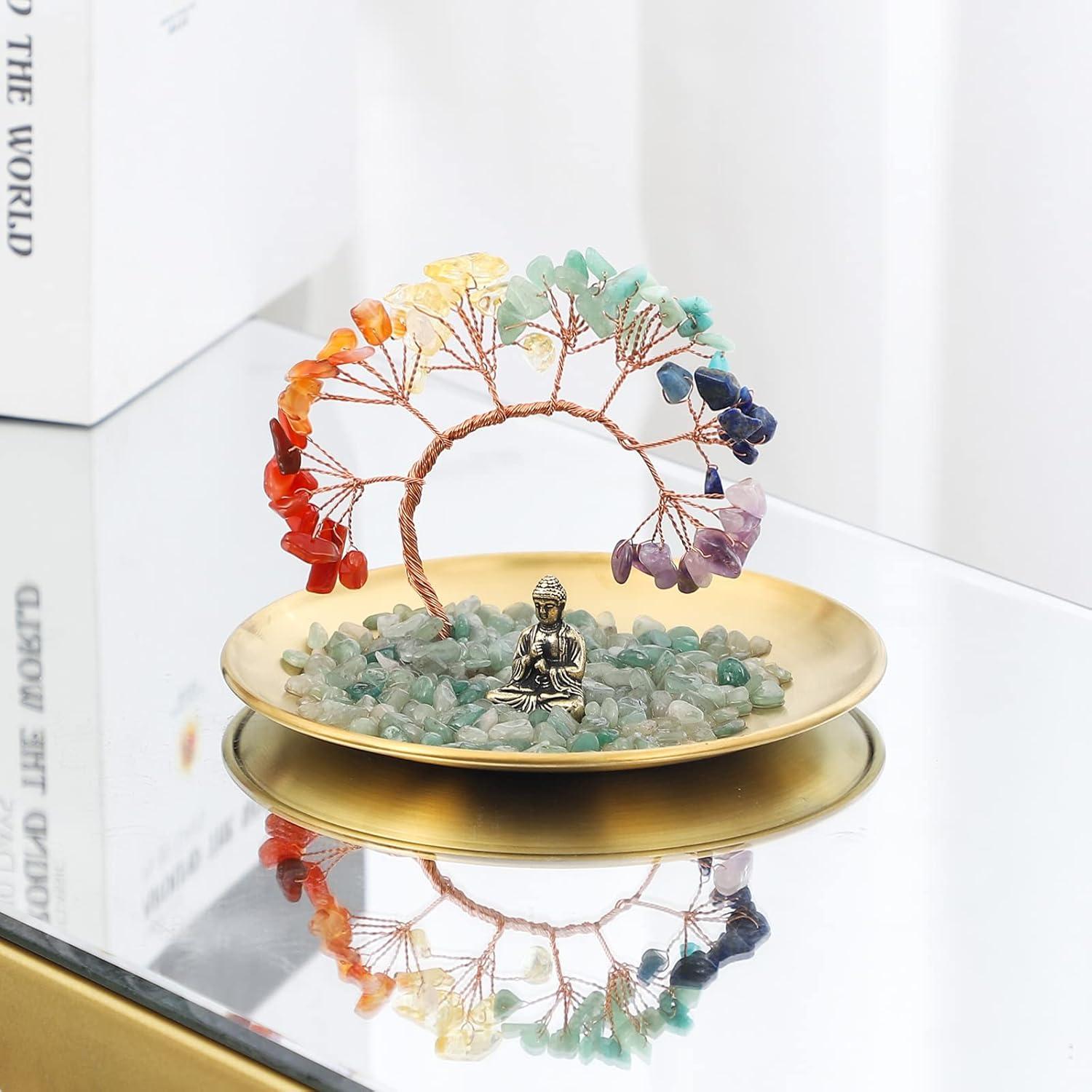 Árbol de Cristal de 7 Chakras CYYKDA - Buda para Decoración