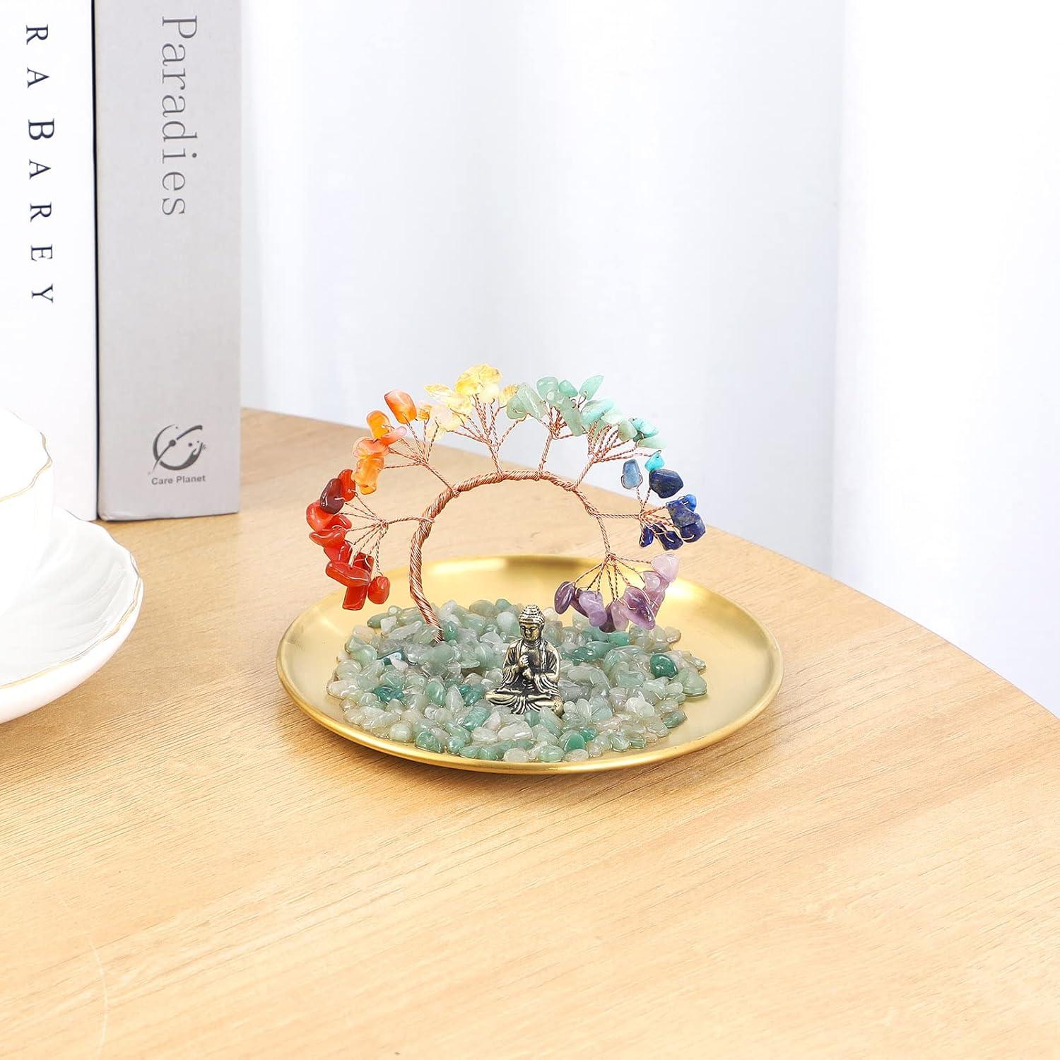 Árbol de Cristal de 7 Chakras CYYKDA - Buda para Decoración