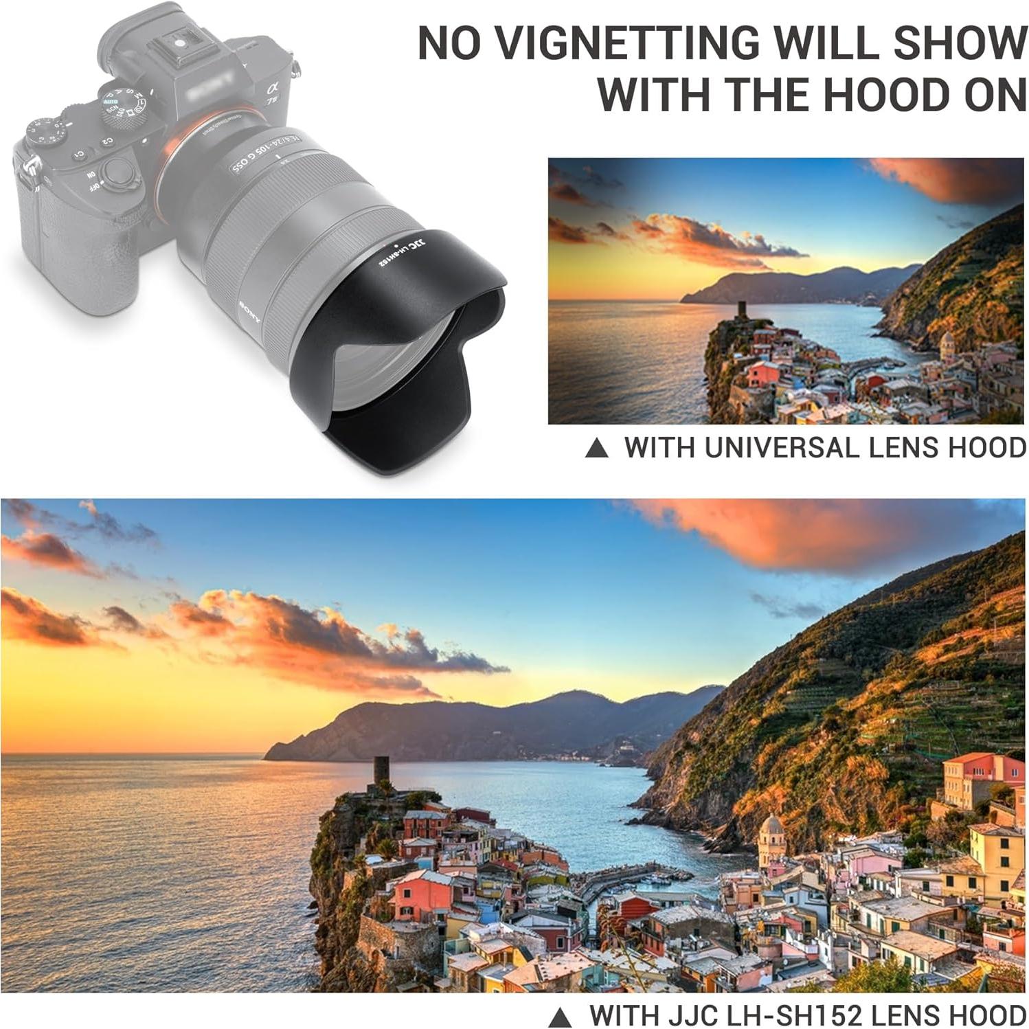 Capucha de lente JJC LH-SH152 para Sony FE 24-105mm F4 G OSS