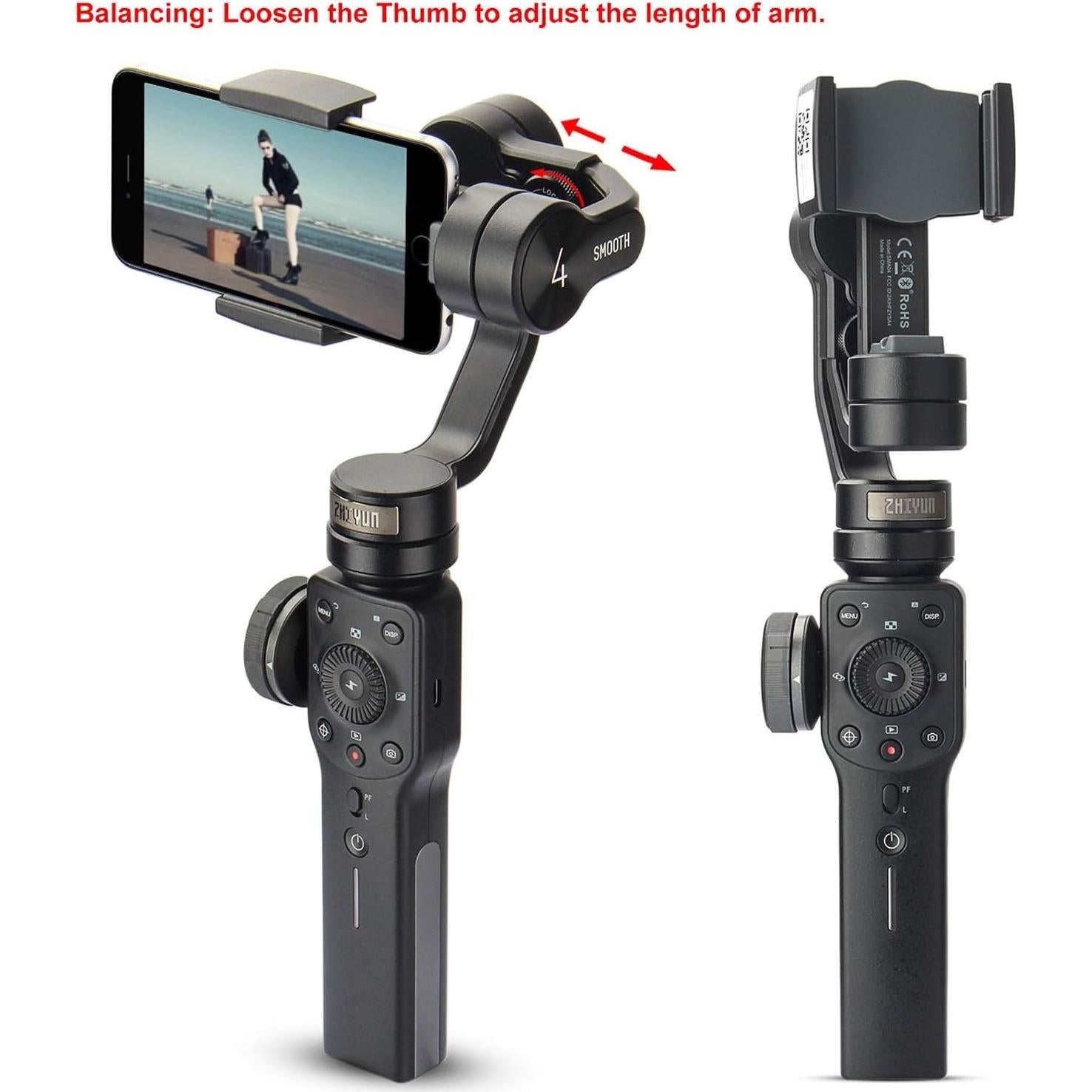 Gimbal Estabilizador Zhiyun Smooth 4 para Smartphone Negro