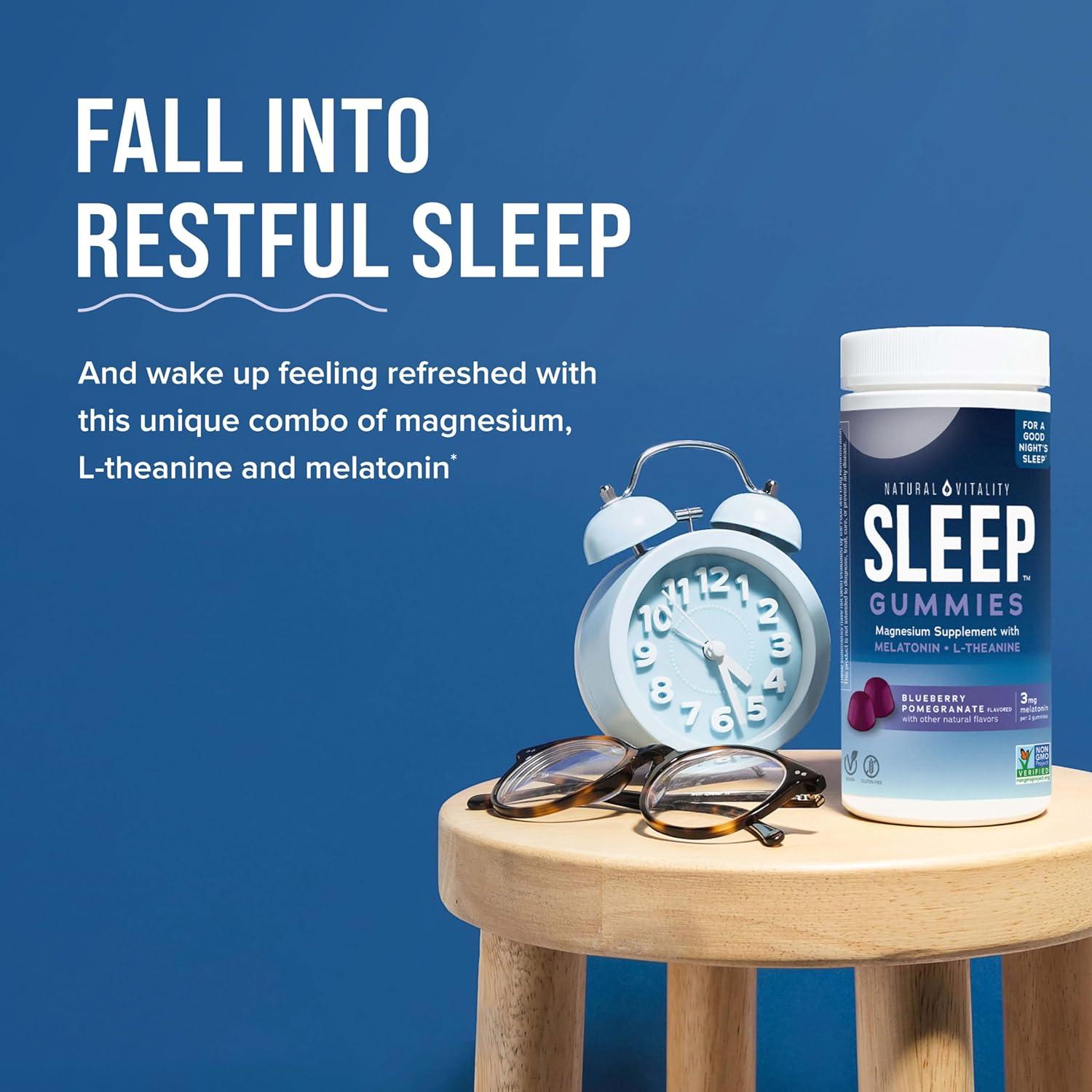 Gominolas Natural Vitality SLEEP 120 Unidades Magnesio Melatonina