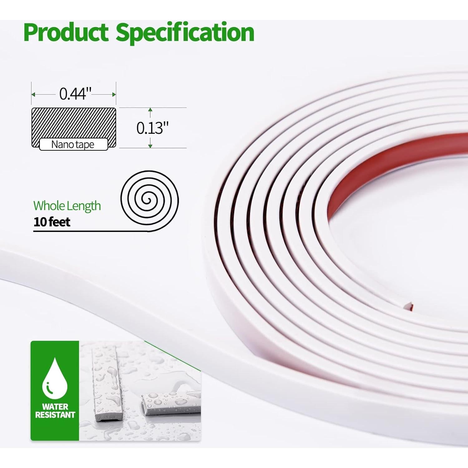 Moldura Autoadhesiva LONGKING 3m Blanca para Azulejos