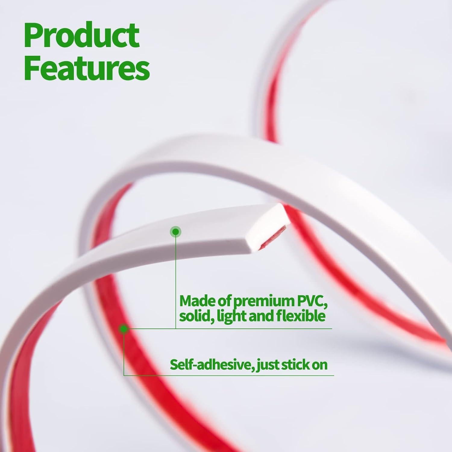 Moldura Autoadhesiva LONGKING 3m Blanca para Azulejos