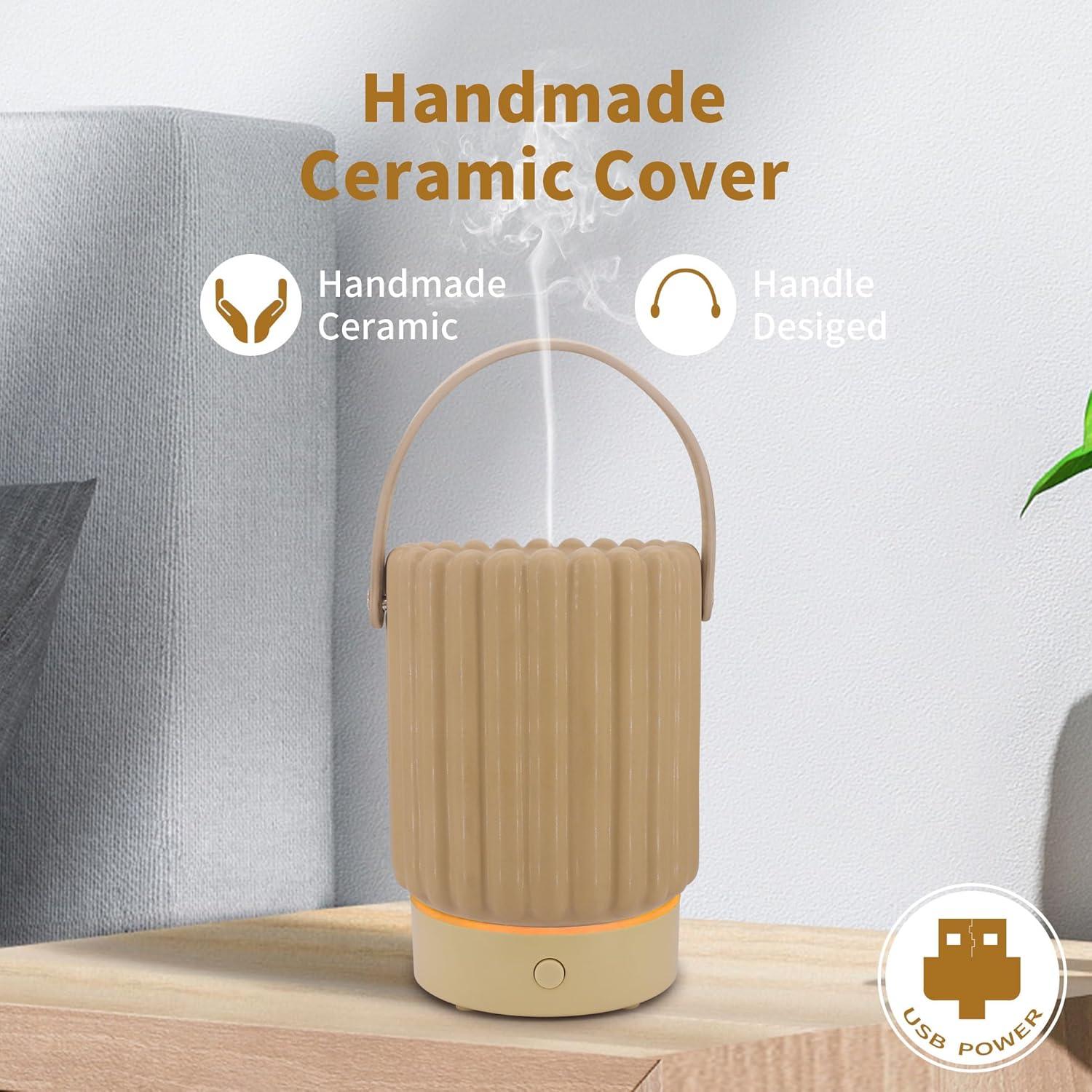 Difusor de Aceite Esencial VICTORIA AROMA 100ML Cerámica Beige