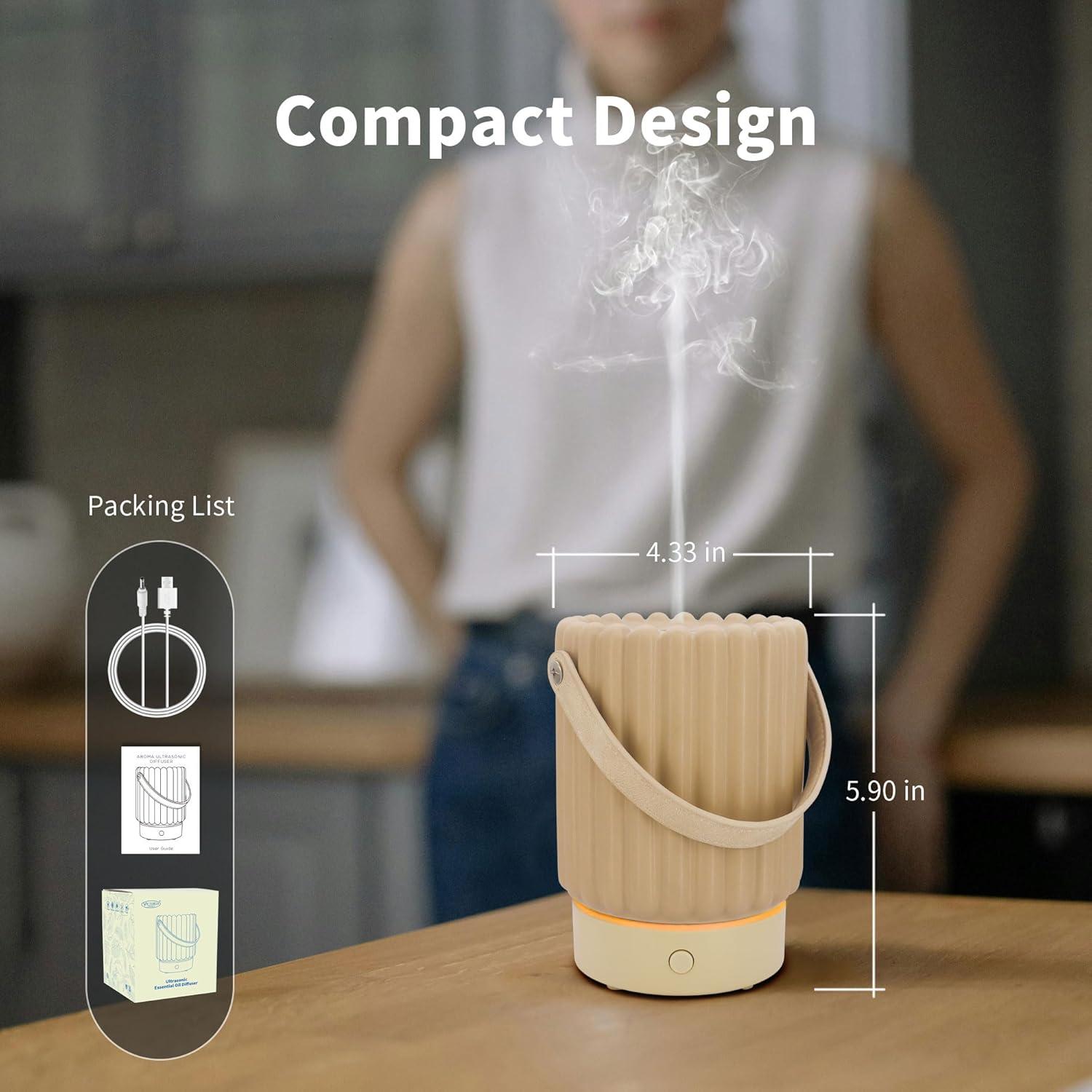 Difusor de Aceite Esencial VICTORIA AROMA 100ML Cerámica Beige