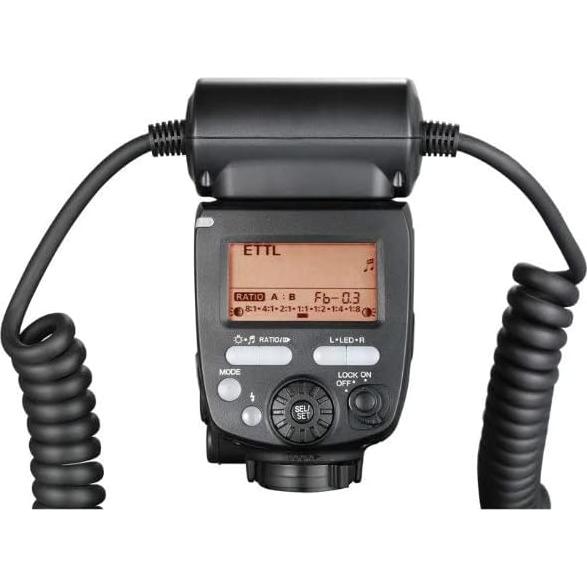 Flash Anular Macro YONGNUO YN24EX TTL para Canon con 4 Anillos