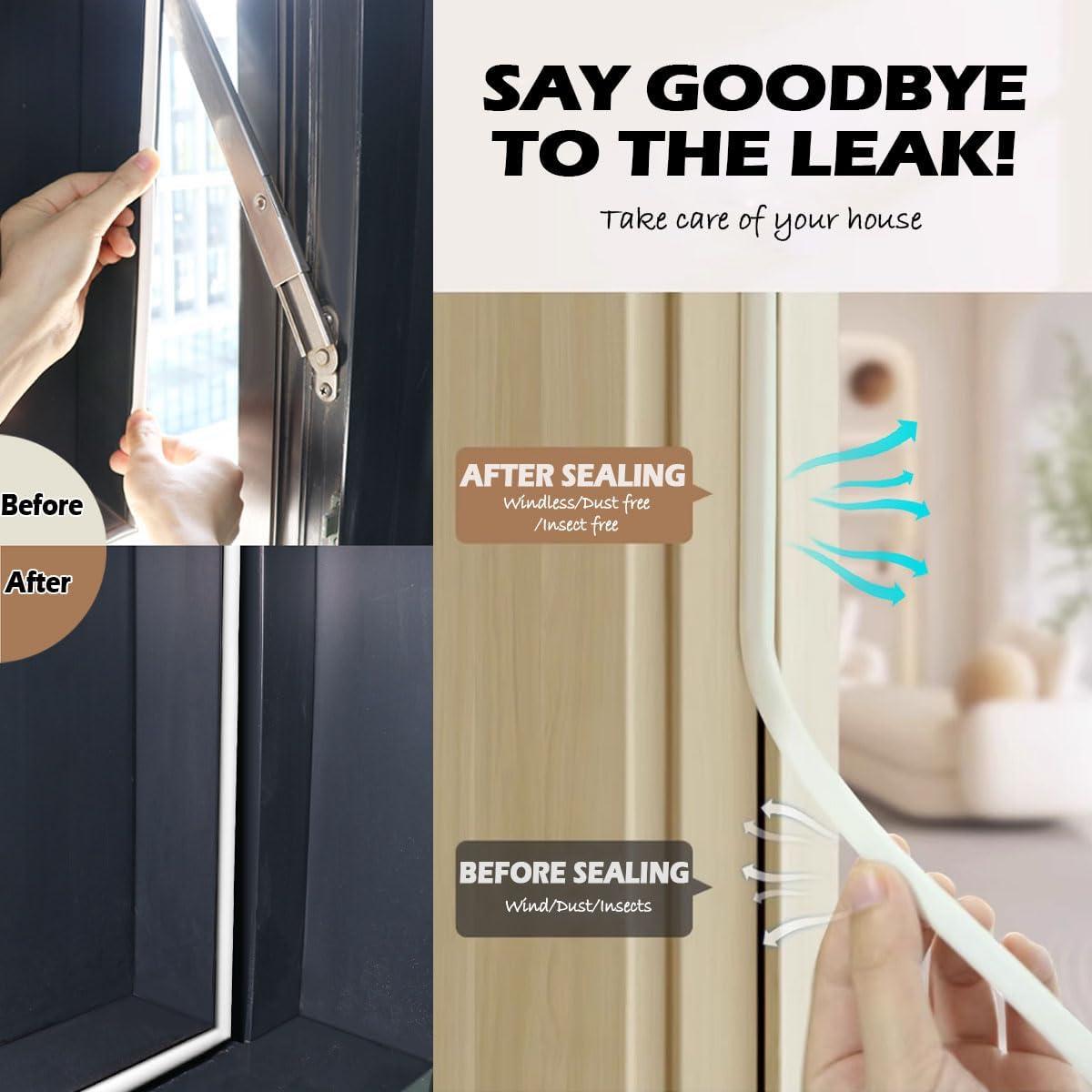 Burlete Autoadhesivo de Silicona Bantie 6.1m Blanco 9.5mm x 6.35mm