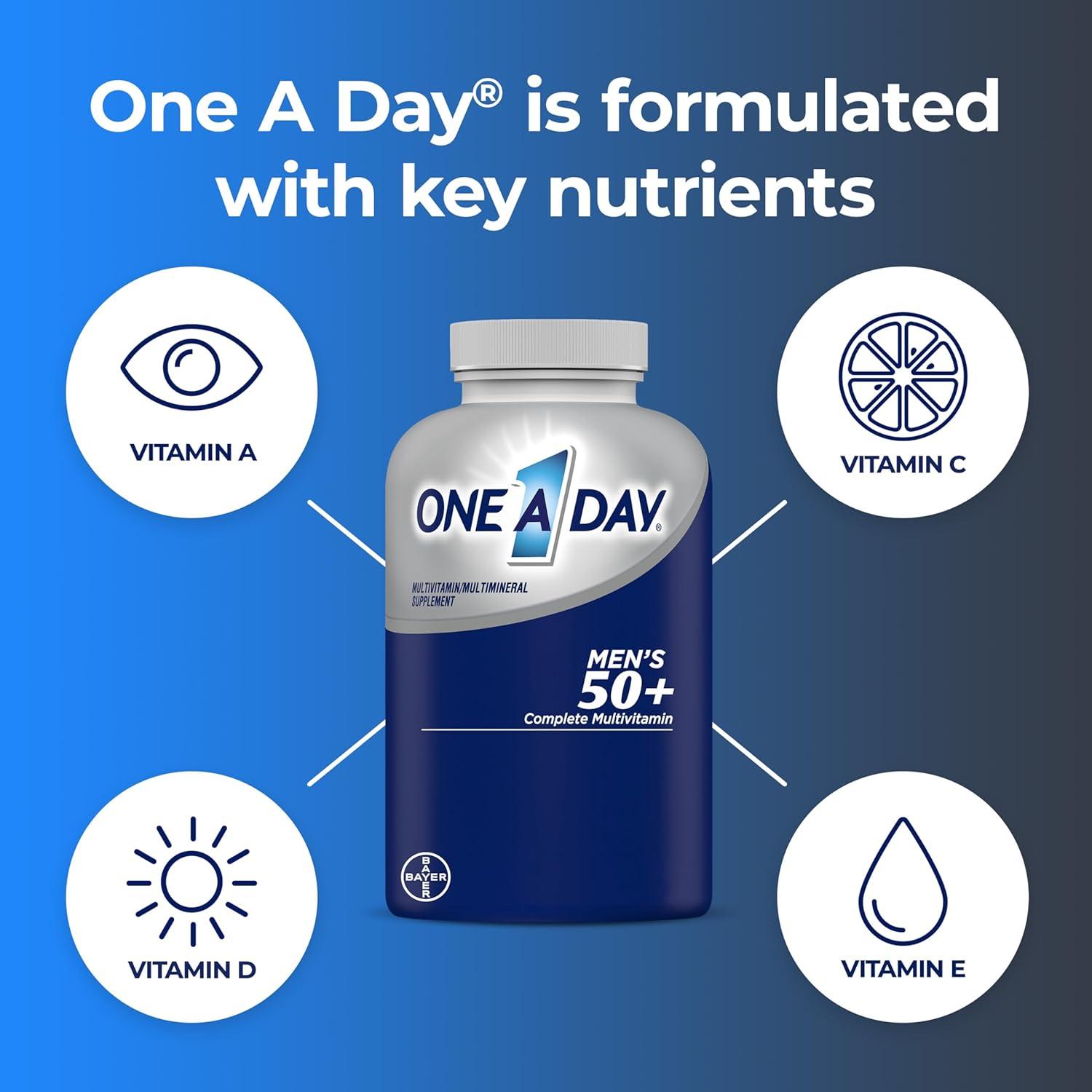 One A Day Multivitamínico 50+ Hombres 200 Tabletas