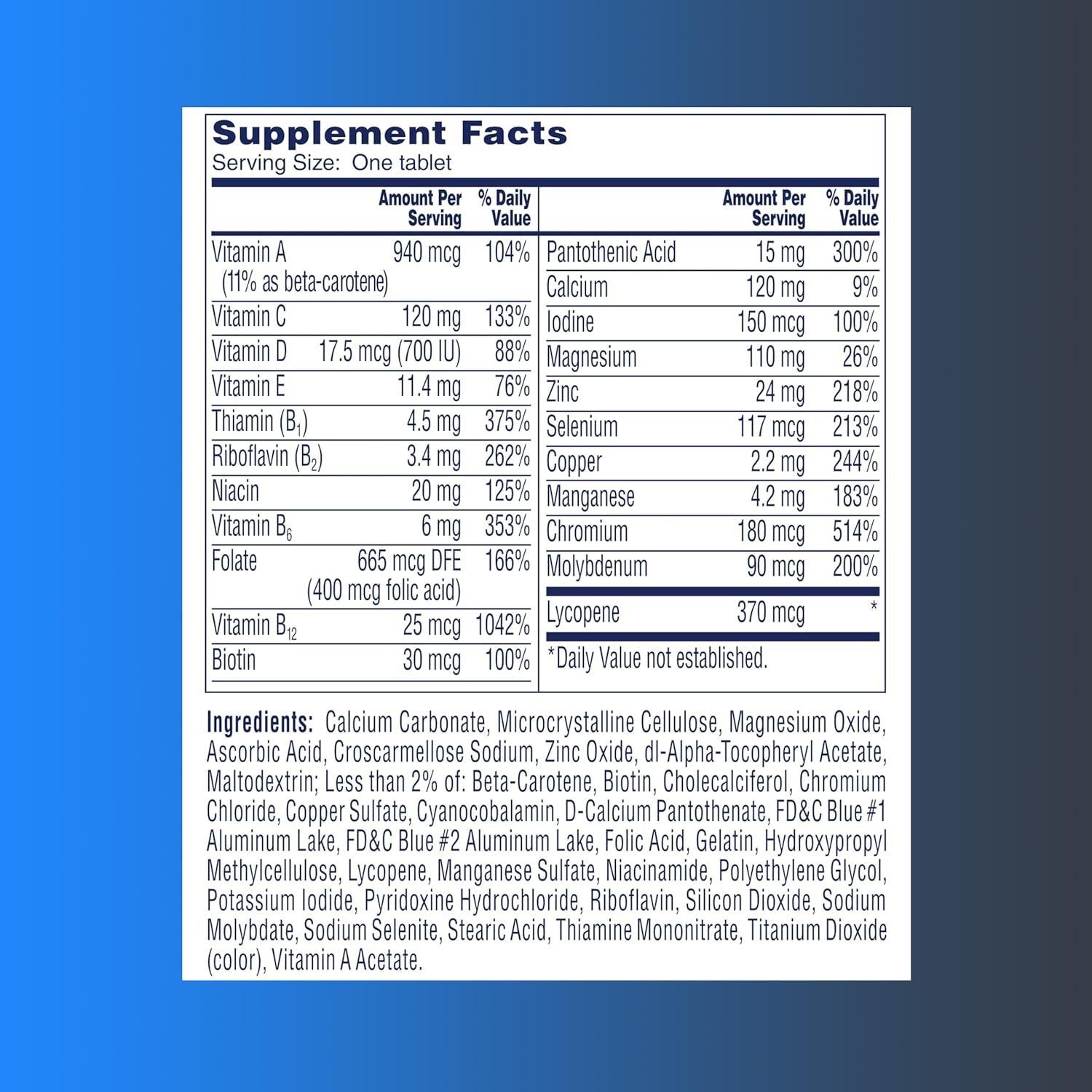 One A Day Multivitamínico 50+ Hombres 200 Tabletas