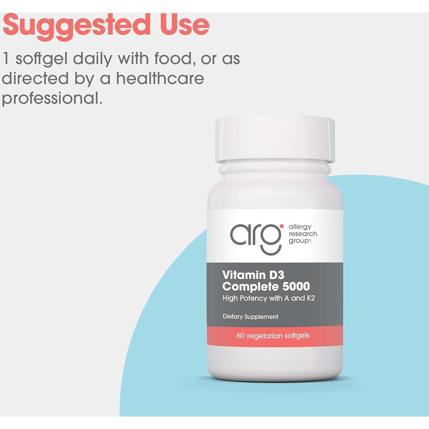 Vitamina D3 Completa 5000 UI + K2 + A - 60 Cápsulas Veganas