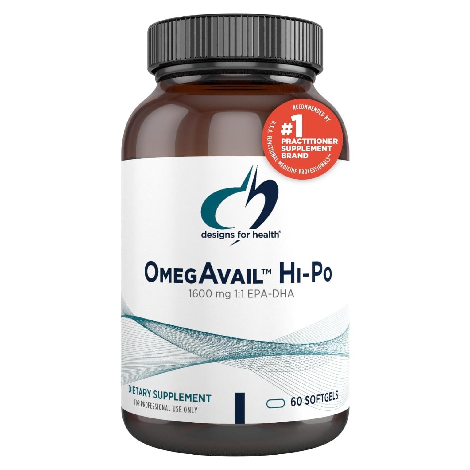 Suplemento Omega-3 OmegAvail Hi-Po 1600mg EPA/DHA 60 Gelatinas